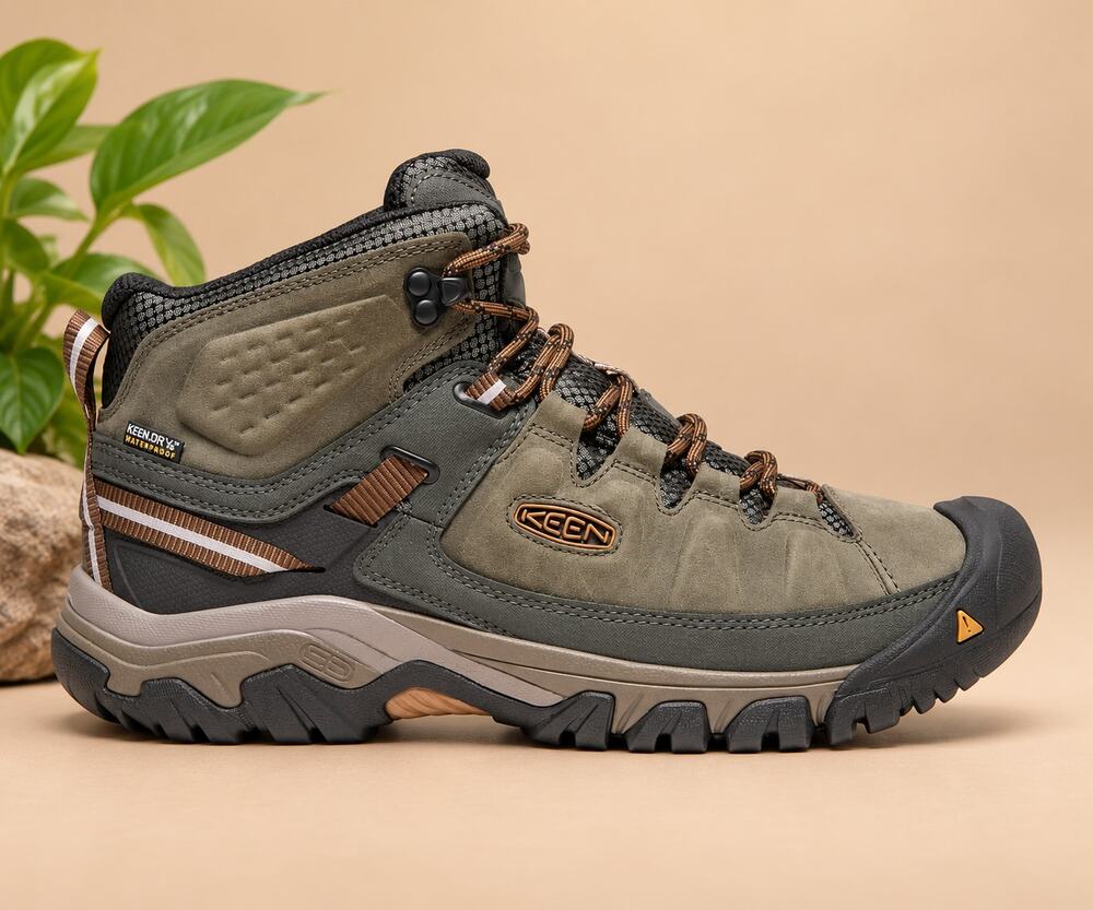 USED KEEN Targhee III Men's Mid Waterproof Hiking Boots Size 9.5 US